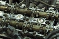 Car engine camshafts disassembled for maintenance 6 Royalty Free Stock Photo