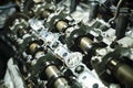 Car engine camshafts disassembled for maintenance 3 Royalty Free Stock Photo