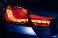 Detail of car LED backlight lamp of new modern car Royalty Free Stock Photo