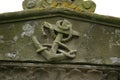 Detail of carved stone Anchor on Gravestone