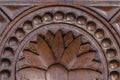 Detail, carved wooden surface of an old door