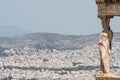 Detail of Caryatid from Temple of Erechtheion, Acropolis of Athens, Greece Royalty Free Stock Photo