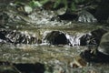 detail of cascades on a stream