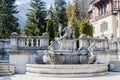 Detail of The Castle Peles, own by Regele Mihai (King Michael) of Romania, now works as museum. Sinaia. Romania Royalty Free Stock Photo