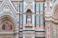 Detail of Cathedral Church Duomo basilica di santa maria del fiore in Florence Royalty Free Stock Photo