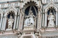 Detail of Cathedral Church Duomo basilica di santa maria del fiore in Florence Royalty Free Stock Photo