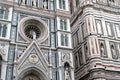 Detail of Cathedral Church Duomo basilica di santa maria del fiore in Florence Royalty Free Stock Photo