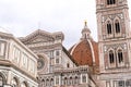 Detail of Cathedral Church Duomo basilica di santa maria del fiore in Florence Royalty Free Stock Photo