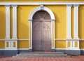 Detail of the Cathedral de Granada Nicaragua Royalty Free Stock Photo