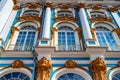 Detail of Catherine`s II Palace in Tsarskoe Selo, Russia