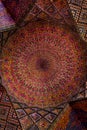 Detail of the ceiling decoration in Nasir al Molk in Shiraz Royalty Free Stock Photo