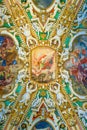 Detail of the ceiling inside the Basilica of Santa Maria Maggiore, Bergamo