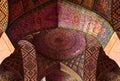 Detail of the ceiling tilework decoration in the Nasir al Molk Royalty Free Stock Photo