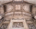 Detail of the ceiling under the external colonnade of the Pantheon, Paris. Royalty Free Stock Photo