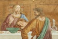 A detail of the Cenacolo, by Domenico Ghirlandaio Royalty Free Stock Photo