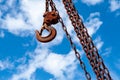 detail of a chain and hook Royalty Free Stock Photo