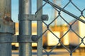 Detail of a chain link fence Royalty Free Stock Photo