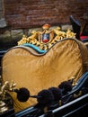 Detail chair of a gondola in Venice, Italy