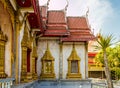 Chalong Temple in Thailand in Asia Royalty Free Stock Photo