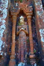 Detail of a Cham temple at My Son, Vietnam. My Son Champa temple and UNESCO world heritage site outside of Hoi An in Vietnam, Sout