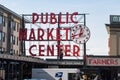 Detail of the characteristic Pike Market sign of Seattle.