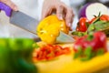 Detail of a Chef at work Royalty Free Stock Photo