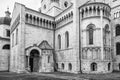 Detail of church of San Vigilio, Trento, Italy. Royalty Free Stock Photo