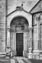 Detail of church of San Vigilio, Trento, Italy. Royalty Free Stock Photo