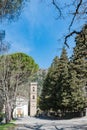 Detail of the Church of the Sanctuary of the Bath in Castiglione Fiorentino, a medieval town in Tuscany, Italy Royalty Free Stock Photo