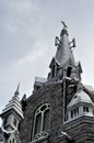 Detail of a church in winter