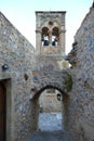 Detail of a city street inside the mythical castle of Monemvasia Royalty Free Stock Photo