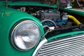 Detail of classic compact car