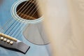 Detail of classic guitar with shallow depth of field Royalty Free Stock Photo