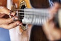 Detail of classical Portuguese guitar. Used for fado.