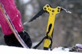 Detail of a climbing equipment Royalty Free Stock Photo