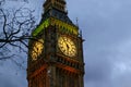 Detail of clock on Big Ben in London Royalty Free Stock Photo