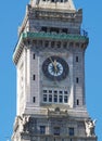 Detail Of Clock On Custom House Tower Boston MA Royalty Free Stock Photo