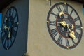 Detail of the clock tower in Graz, Austria Royalty Free Stock Photo