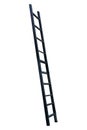 Black ladder on white background