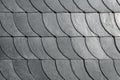 Detail close-up of natural grey stone shingle slate tiles texture roof abstract surface background. Natural mineral Royalty Free Stock Photo