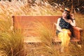 Summer woman in garden enjoying the sunny day Royalty Free Stock Photo