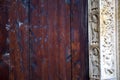 Detail of closed entrance gate of the Cathedral of Modena, Italy Royalty Free Stock Photo