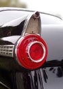 Detail Closeup Of Taillight And Fin Of Classic Car