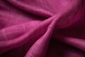 A detail of a co magenta linen its natural look ideal as a fabric material. Trendy color of 2023 Viva Magenta.. AI