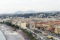 Coastline of Nice, view from the castle, French Riviera