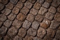 Detail of cobble stone street, France. Royalty Free Stock Photo