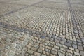Detail of a cobbled road Royalty Free Stock Photo