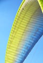 Detail of colorful bright parachute on the ground Royalty Free Stock Photo