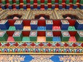 detail richly colored and ornate buddhist temple