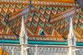 Detail of the colorful roof of Matthias church in Budapest Hungary